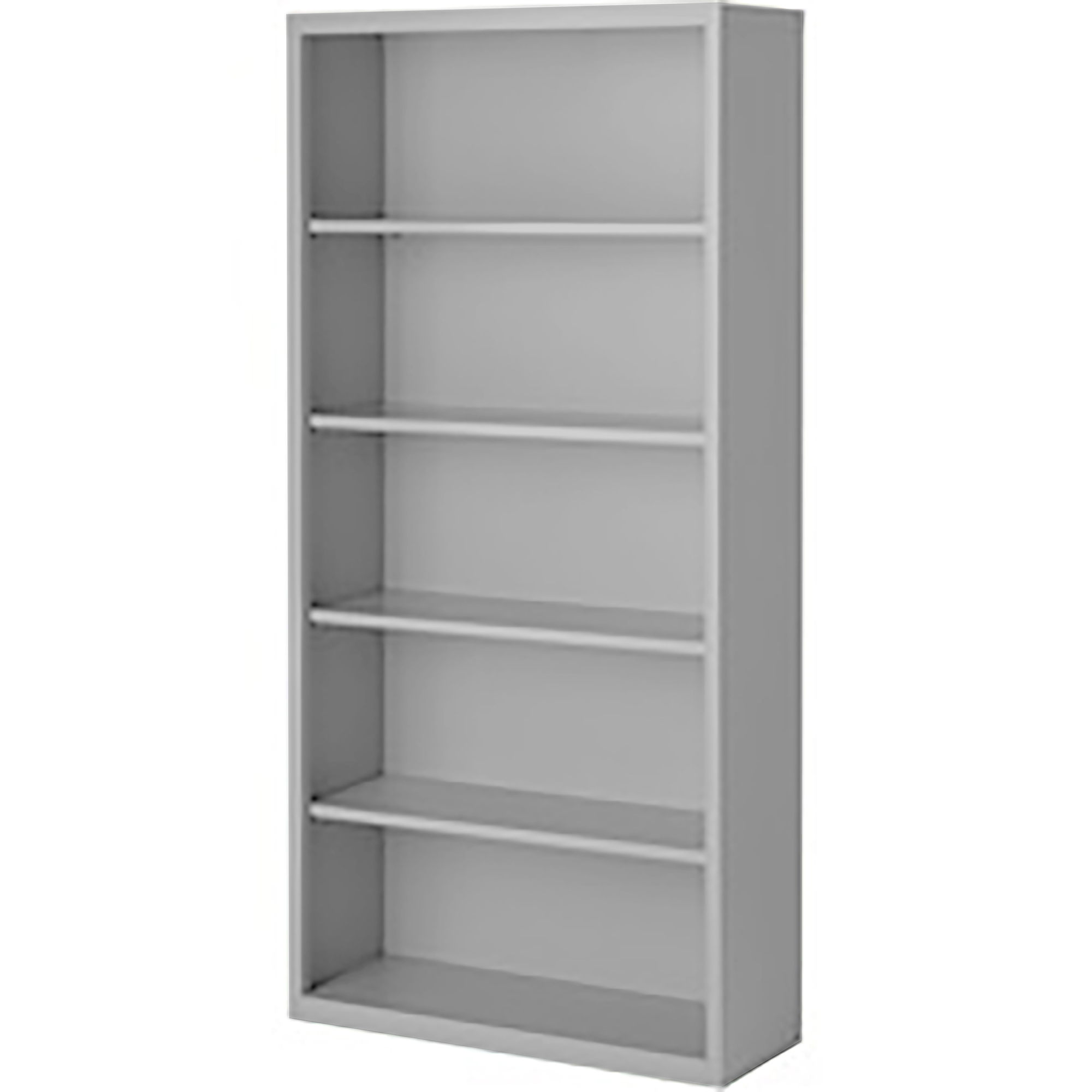 Steel Cabinets USA, 36in.x13in.x72in. Gray Bookcase Steel Fully Assembled, Height 72 in, Shelves (qty.) 5, Material Steel, Model# BCA-367213-G